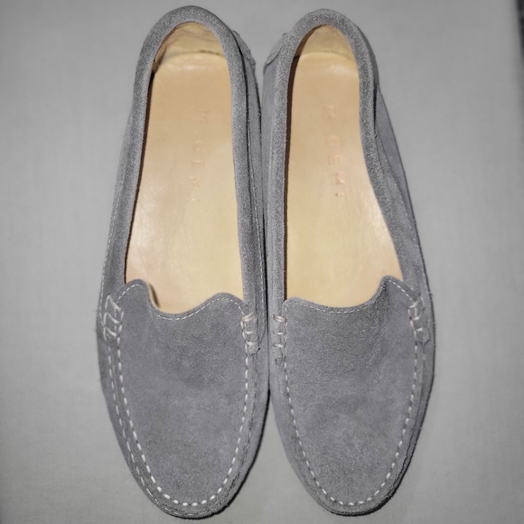 M. Gemi Gray Suede Loafers - Picture 1 of 5